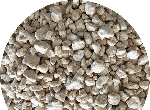 Granuli di fertilizzante per un'efficace distribuzione spandiconcime Eurospand.