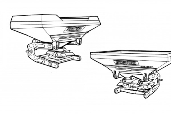 Изображение профессиональных разбрасывателей удобрений Eurospand.