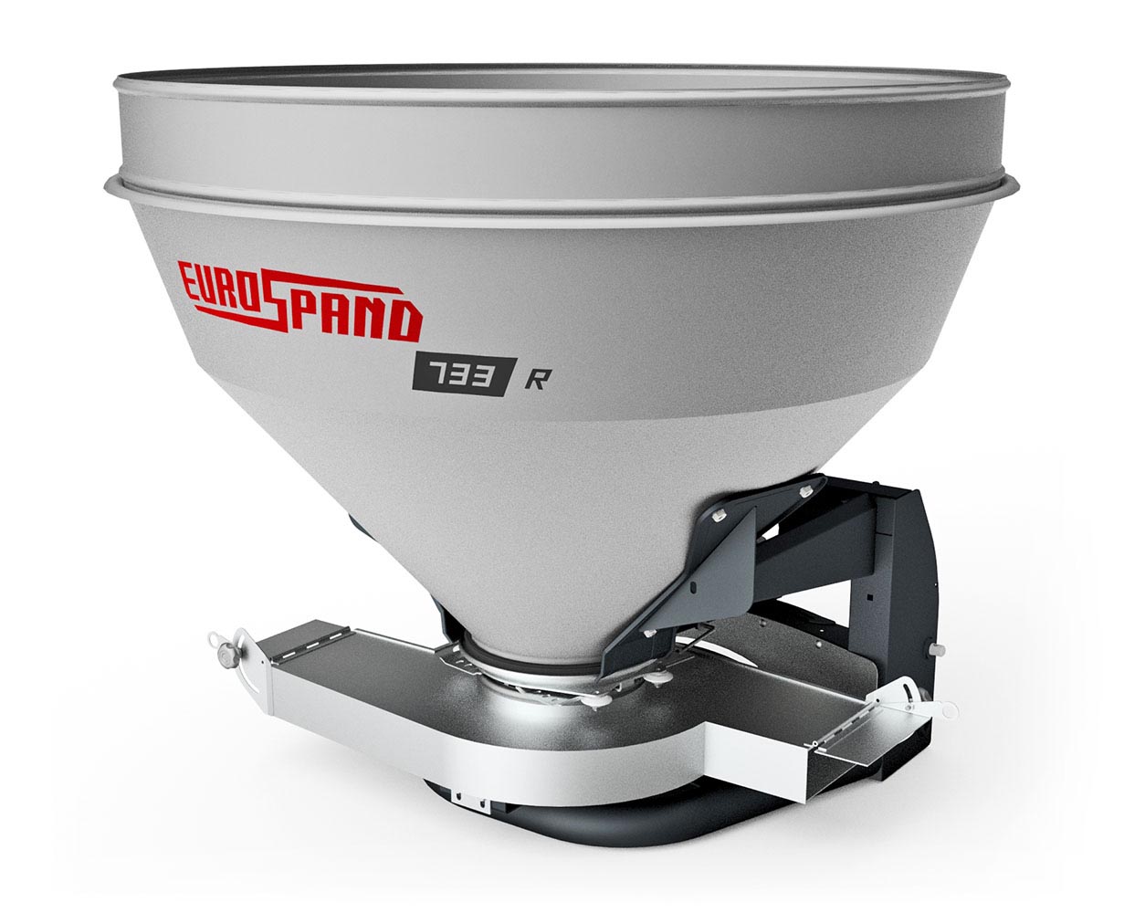 Eurospand fertilizer spreader, model 733R, professional and efficient agricultural machinery.