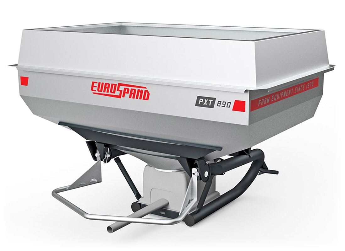 Eurospand professional fertilizer spreader, model PXT 890, side view.